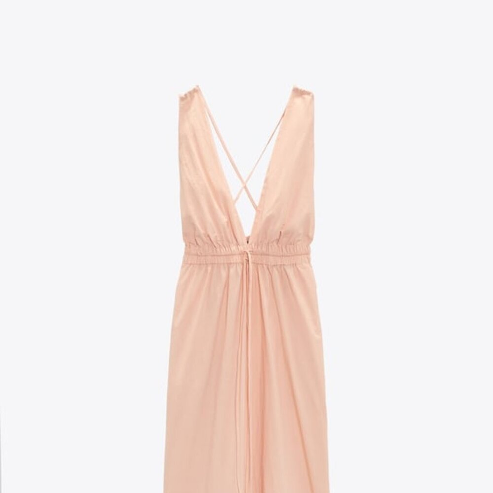 Zara NYLON MIDI DRESS XS Brand New with Tags